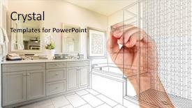  Presentation with hand drawn school - Presentation design having master bathroom with photo gradation background and a lemonade colored foreground