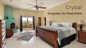  Presentation with luxury - Amazing slide set having master-bedroom-in-luxury-home backdrop and a mint green colored foreground