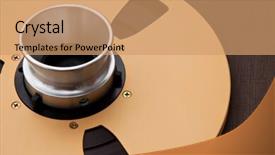  Presentation with audio professional - PPT theme with master data - professional audio metal reel background and a coral colored foreground