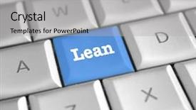  Presentation with lean - Slide set enhanced with master data management - lean computer key background and a light gray colored foreground