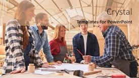 Presentation with workshop - Slide set consisting of master-in-the-training background and a coral colored foreground