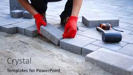  Presentation with lays - Amazing presentation theme having master-in-yellow-gloves-lays backdrop and a  colored foreground