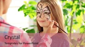  Presentation with aqua - Colorful slides enhanced with master making aqua makeup backdrop and a coral colored foreground