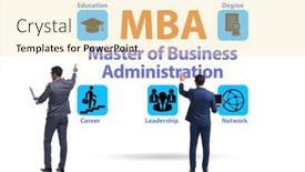  Presentation with administration - Amazing presentation design having master-of-business-administration-mba backdrop and a  colored foreground