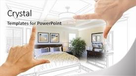  Presentation with batik fabric beautiful of art - Presentation design consisting of master plan - beautiful hands framing custom bedroom background and a white colored foreground