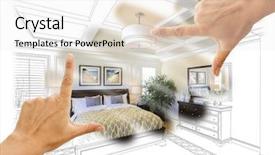  Presentation with custom - Audience pleasing PPT layouts consisting of master plan - beautiful hands framing custom bedroom backdrop and a white colored foreground