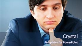  Presentation with concert master - Presentation theme having master vugar gashimov world rank background and a navy blue colored foreground