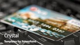  Presentation with payment - Presentation theme with mastercard - close- up view on payment background and a dark gray colored foreground