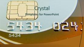  Presentation with chip - PPT theme consisting of mastercard - close-up of credit card background and a sky blue colored foreground