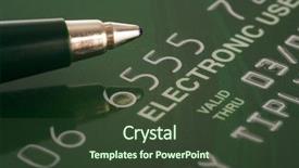  Presentation with credit card - PPT layouts consisting of mastercard - credit card with pen financial background and a  colored foreground