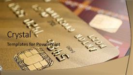  Presentation with chip - Slide set featuring mastercard - plastic payment cards with chip background and a yellow colored foreground