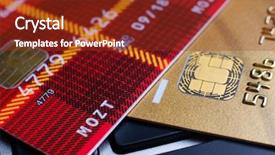  Presentation with chip - PPT theme having mastercard - plastic payment cards with chip background and a tawny brown colored foreground