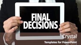  Presentation with final - PPT layouts enhanced with mastermind - final decisions background and a tawny brown colored foreground