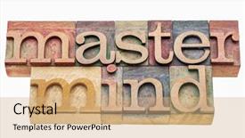  Presentation with mind - Cool new theme with mastermind - master mind banner in letterpress backdrop and a coral colored foreground