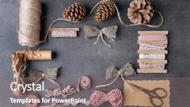  Presentation with art craft - Beautiful slide set featuring mastery - art and craft materials set backdrop and a gray colored foreground