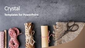  Presentation with art craft - Audience pleasing PPT theme consisting of mastery - art and craft materials set backdrop and a gray colored foreground
