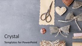  Presentation with art craft - Colorful slide set enhanced with mastery - art and craft materials set backdrop and a light gray colored foreground