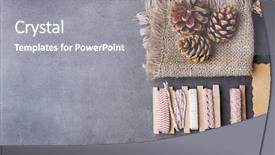  Presentation with art craft - Amazing theme having mastery - art and craft materials set backdrop and a gray colored foreground