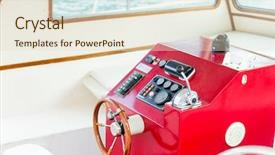  Presentation with luxury yacht - Presentation with mastery - helm of a luxury yacht background and a lemonade colored foreground