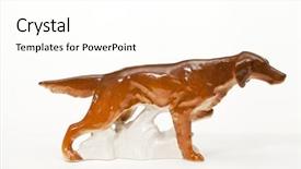  Presentation with super hero dog red - Amazing theme having mastery - irish red setter ceramic figurine backdrop and a pink colored foreground