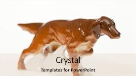  Presentation with irish - Theme enhanced with mastery - irish red setter ceramic figurine background and a lemonade colored foreground