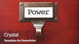  Presentation with cabinet - PPT theme consisting of mastery - lustrous wooden cabinet with power background and a tawny brown colored foreground