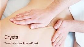  Presentation with medical procedure - Cool new presentation with mastery - manual medical relaxation procedure massage backdrop and a  colored foreground