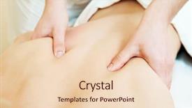  Presentation with medical procedure - Amazing theme having mastery - manual medical relaxation procedure massage backdrop and a lemonade colored foreground