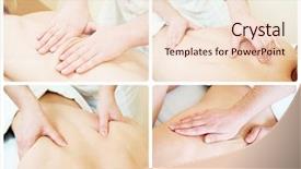  Presentation with medical procedure - Theme enhanced with mastery - manual medical relaxation procedure massage background and a lemonade colored foreground