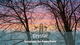  Presentation with power - Presentation consisting of masts-of-a-power-line background and a gray colored foreground