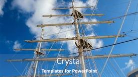  Presentation with sail - Theme with galleon - masts of sail vessel background and a teal colored foreground
