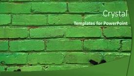  Presentation with wall paint - Cool new slides with mat brick wall paint in green backdrop and a forest green colored foreground