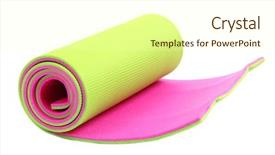  Presentation with octopus on isolated white - PPT layouts with mat for fitness isolated background and a cream colored foreground