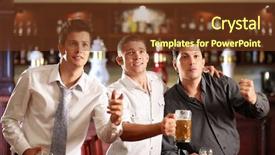  Presentation with sports bar sports bar - Audience pleasing presentation theme consisting of match in the bar backdrop and a tawny brown colored foreground
