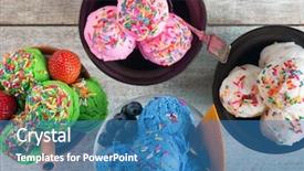  Presentation with matcha - Theme featuring matcha blueberry and vanilla ice background and a teal colored foreground