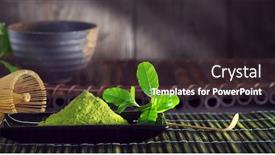  Presentation with matcha green tea - Slide deck consisting of matcha-organic-green-matcha-tea background and a wine colored foreground