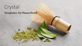  Presentation with matcha - Beautiful slides featuring matcha-tea-with-chasen-bamboo backdrop and a lemonade colored foreground