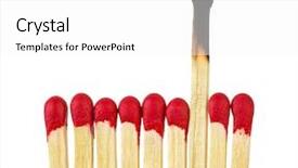  Presentation with inspiration - Presentation having matches - leadership or inspiration concept background and a white colored foreground