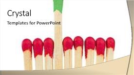  Presentation with inspiration - Cool new PPT theme with matches - leadership or inspiration concept backdrop and a white colored foreground