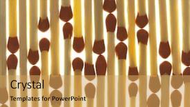  Presentation with close up of bartender - Audience pleasing PPT theme consisting of matches close up on white backdrop and a yellow colored foreground