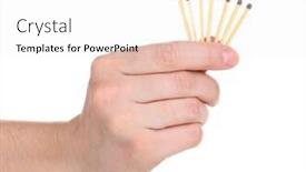  Presentation with white - Presentation theme consisting of matches-in-hand-isolated background and a sky blue colored foreground