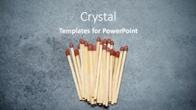  Presentation with kidney stone - Presentation consisting of matches-on-a-stone-table background and a gray colored foreground