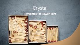  Presentation with stone - Presentation theme enhanced with matches-on-a-stone-table background and a gray colored foreground