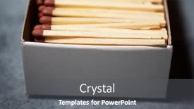  Presentation with stone - Presentation theme consisting of matches-on-a-stone-table background and a dark gray colored foreground