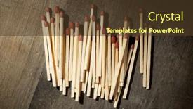  Presentation with empty of wood table top - Beautiful slide set featuring matches-on-a-wood-table backdrop and a tawny brown colored foreground