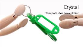  Presentation with key - Beautiful PPT theme featuring doors puppet - matching key chain and key backdrop and a white colored foreground