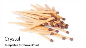  Presentation with lavendar bunch - Colorful PPT theme enhanced with matchstick - bunch of matches isolated backdrop and a white colored foreground