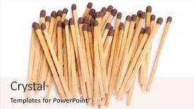  Presentation with bunch - PPT layouts having matchstick - bunch of matches isolated background and a lemonade colored foreground