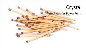  Presentation with bunch - Slide deck enhanced with matchstick - bunch of matches isolated background and a white colored foreground