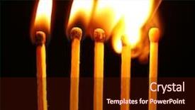  Presentation with black - Cool new slide deck with matchstick - burning matches on black background backdrop and a  colored foreground